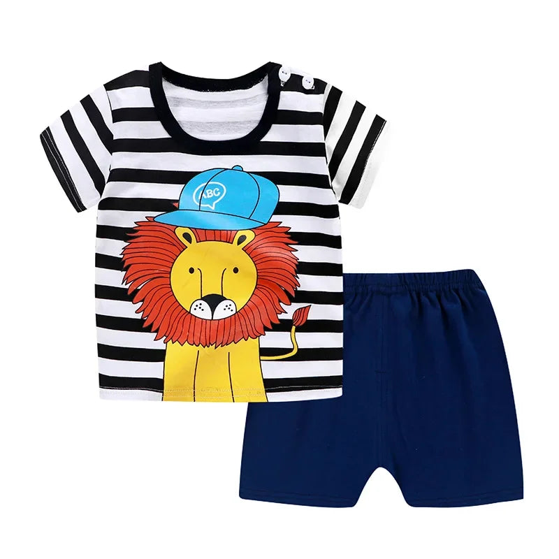 Plaid Summer Baby Outfit Set