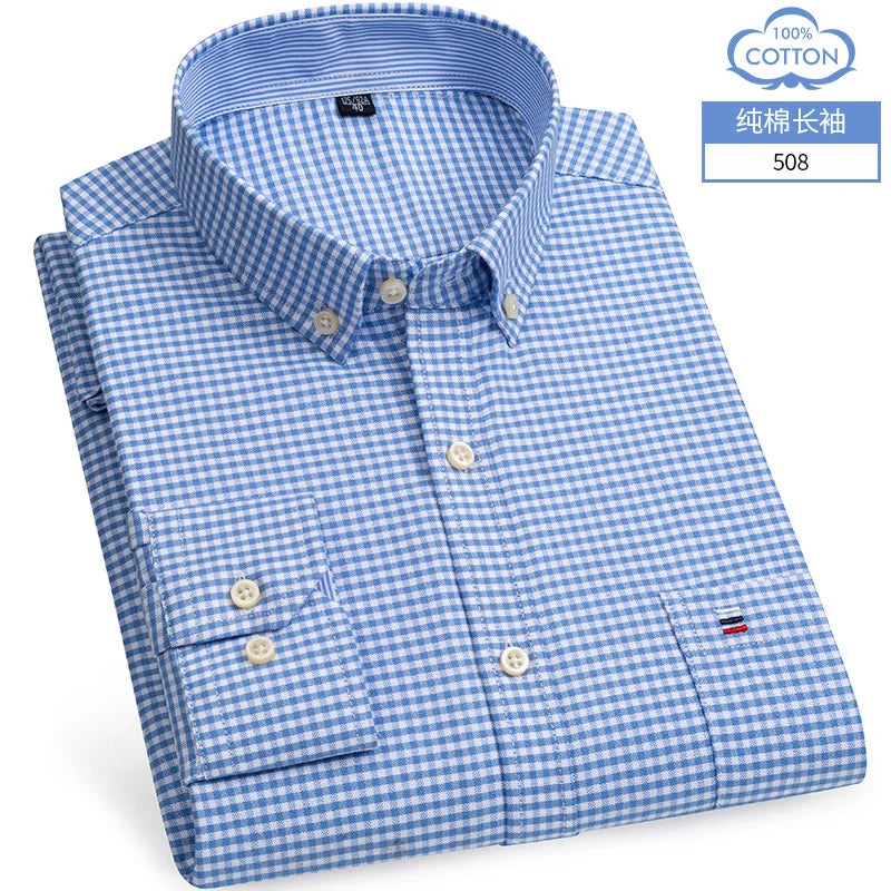 Oxford Striped Cotton Casual Shirt