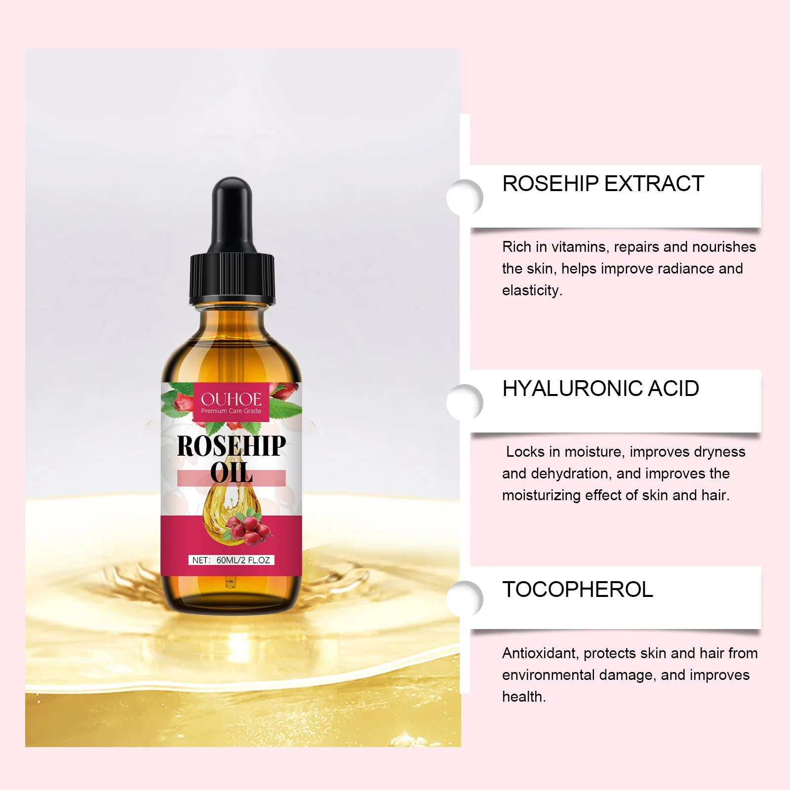 Organic Rosehip Facial Repair Oil