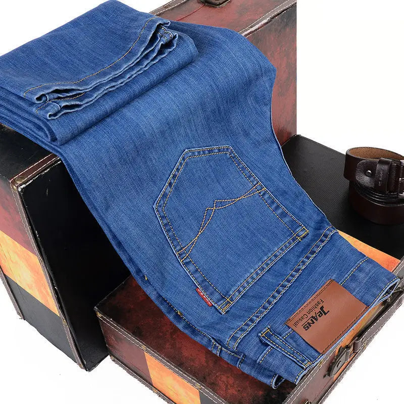 Classic Stretch Straight Denim Jeans