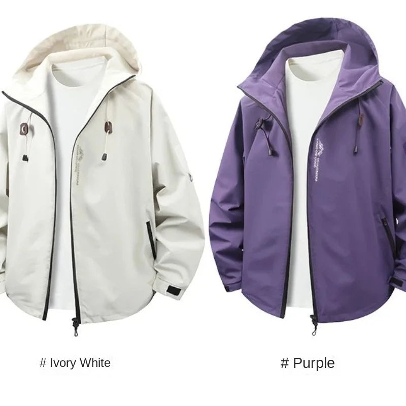 Modern Hooded Zipper Trench Coat