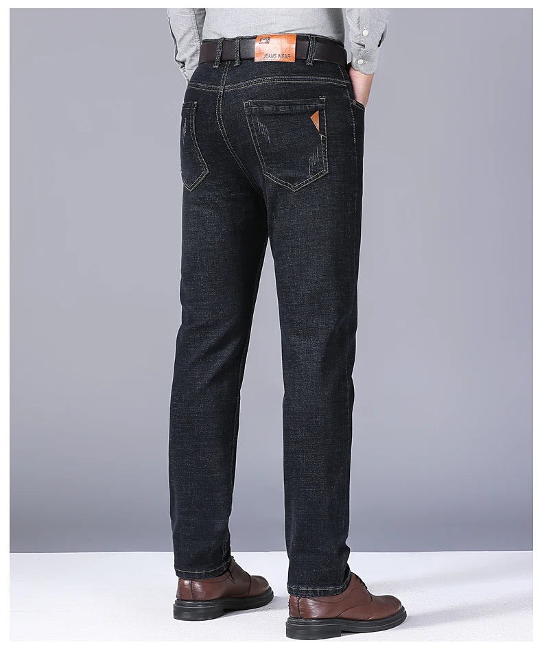 Classic Straight Stretch Denim Jeans