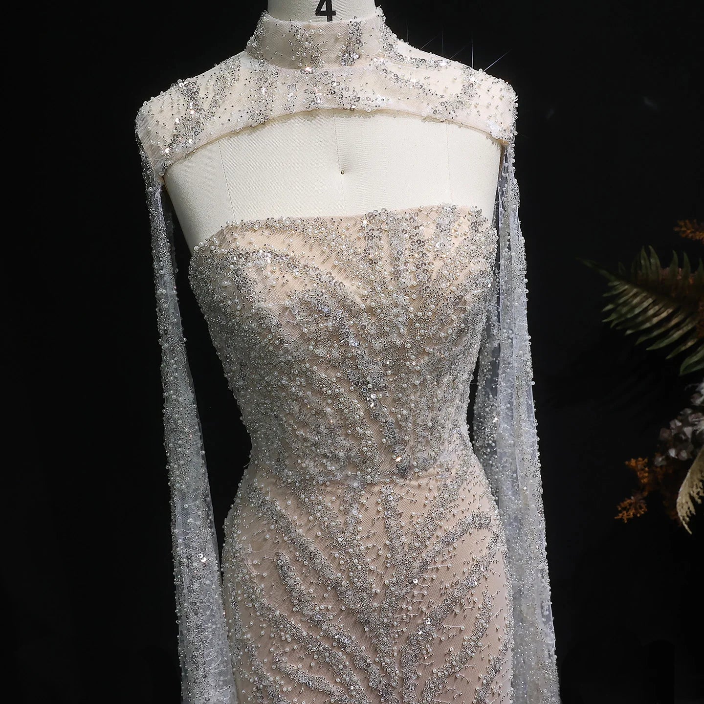 Sharon Said 2026 Luxury Evening Party Gowns Women' s Wedding Prom Dresses with Flowing Sleeves Elegant Mermaid SS663 Customized