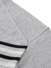 Oversize Striped Knit Summer Polo