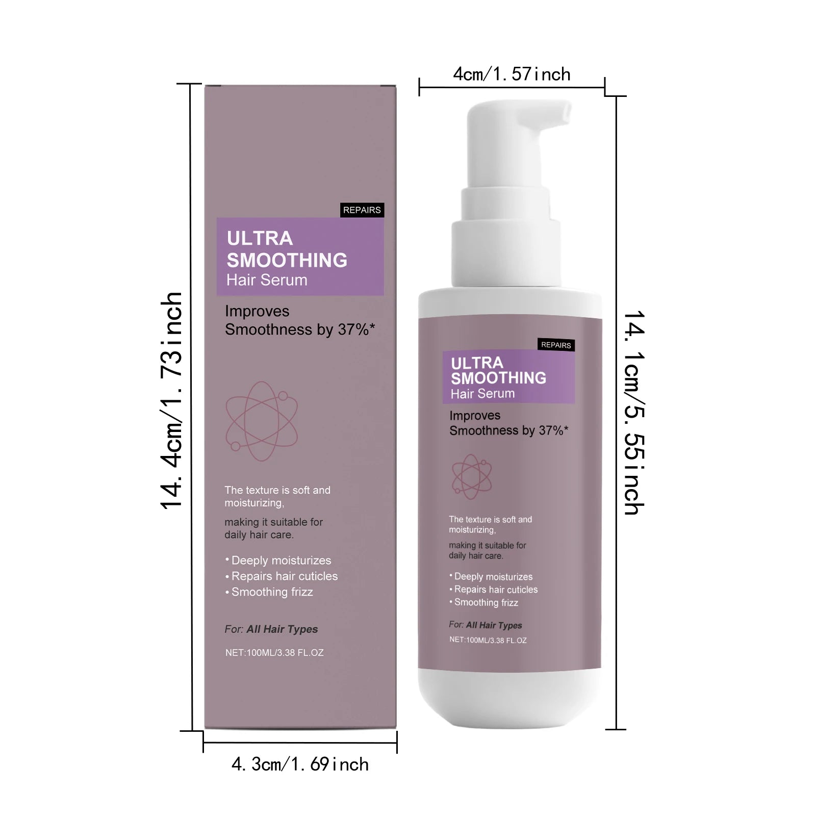 Soft and Moisturizing Hair Essence - Gently Nourishes and Cares for Frizzy Hair, Keeps Hair Light and Smooth, Perfect for Everyd