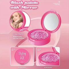 Children's Makeup Toy Set Simulated Beauty Makeup Box Set No Smearing No Liquid 10 Piece Non-toxic Set (Non Real Makeup)