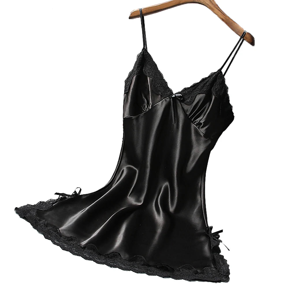Lace V Neck Mini Nightgown