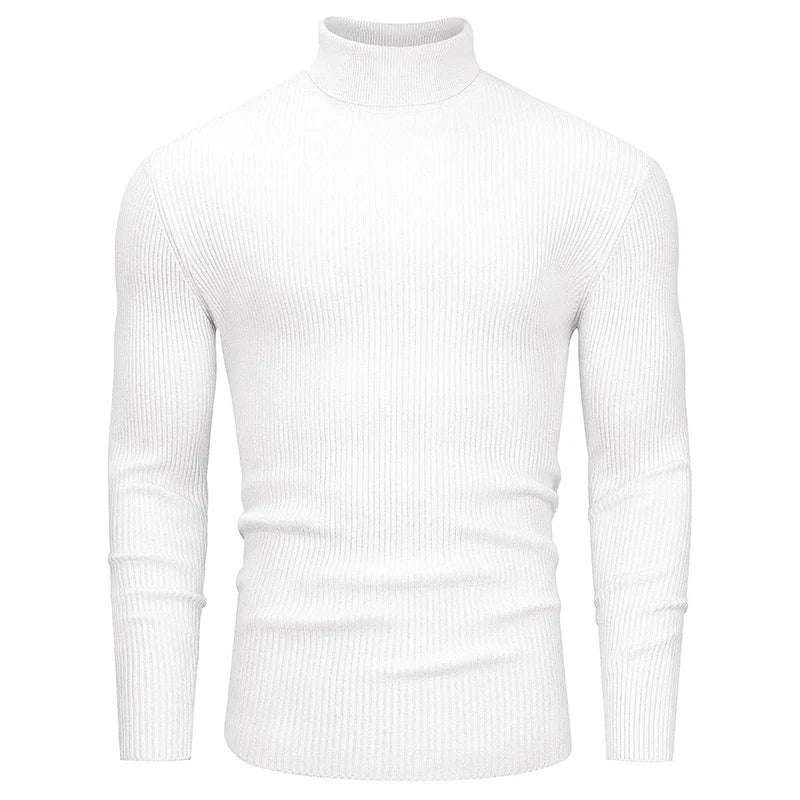 Slim Fit Turtleneck Knit Pullover