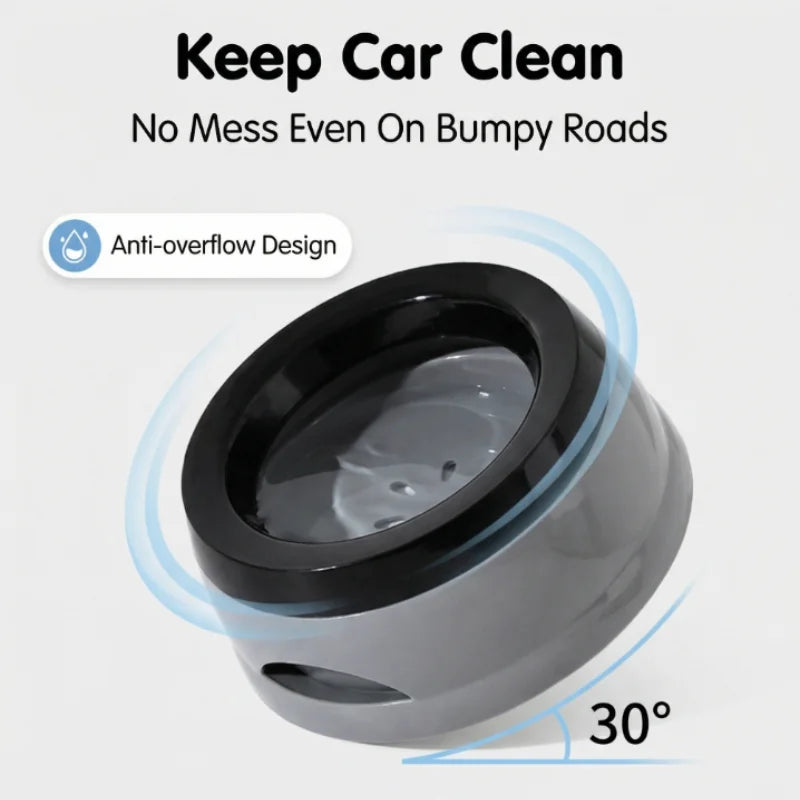 Pet Dog Bowls Floating Not Wetting Mouth Cat Bowl No Spill Drinking Water Feeder Plastic Portable Dog Bowl Support Accessories