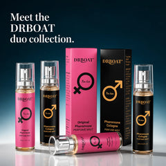 DRBOAT Men & Women Body Mist Set, 2×0.67 Fl Oz - Hair and Body Perfume | Fruity Floral & Citrus Woody Spray