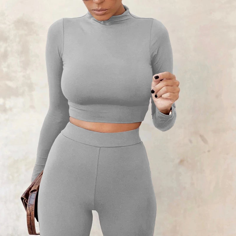 Winter Autumn Women's Yoga Set Gym Workout Fitness Set