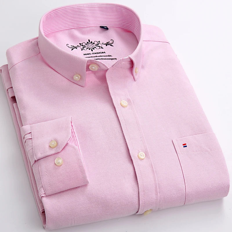 Slim Striped Office Shirt Men