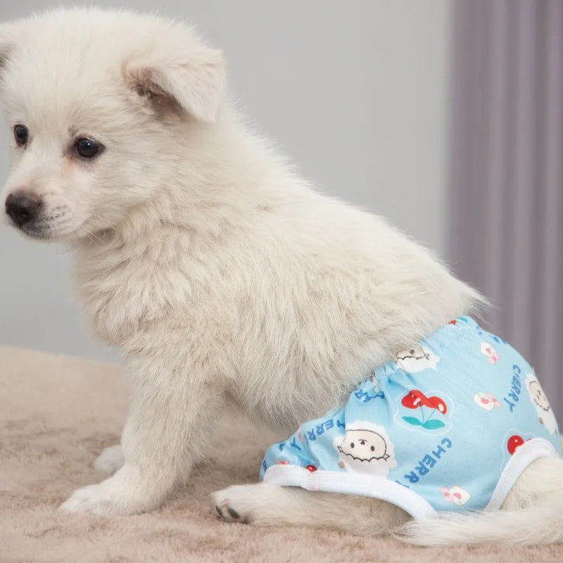 Pet Safety Pants Dog Physiological Pants Puppy Menstrual Sanitary Pants Aunt Pants Anti-harassment Printed Cute Underwear