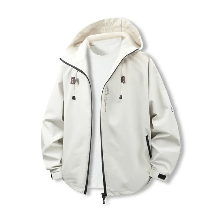 Modern Hooded Zipper Trench Coat