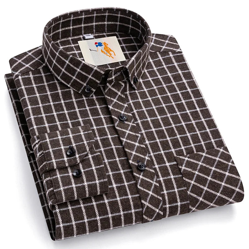 Classic Cotton Plaid Casual Shirt