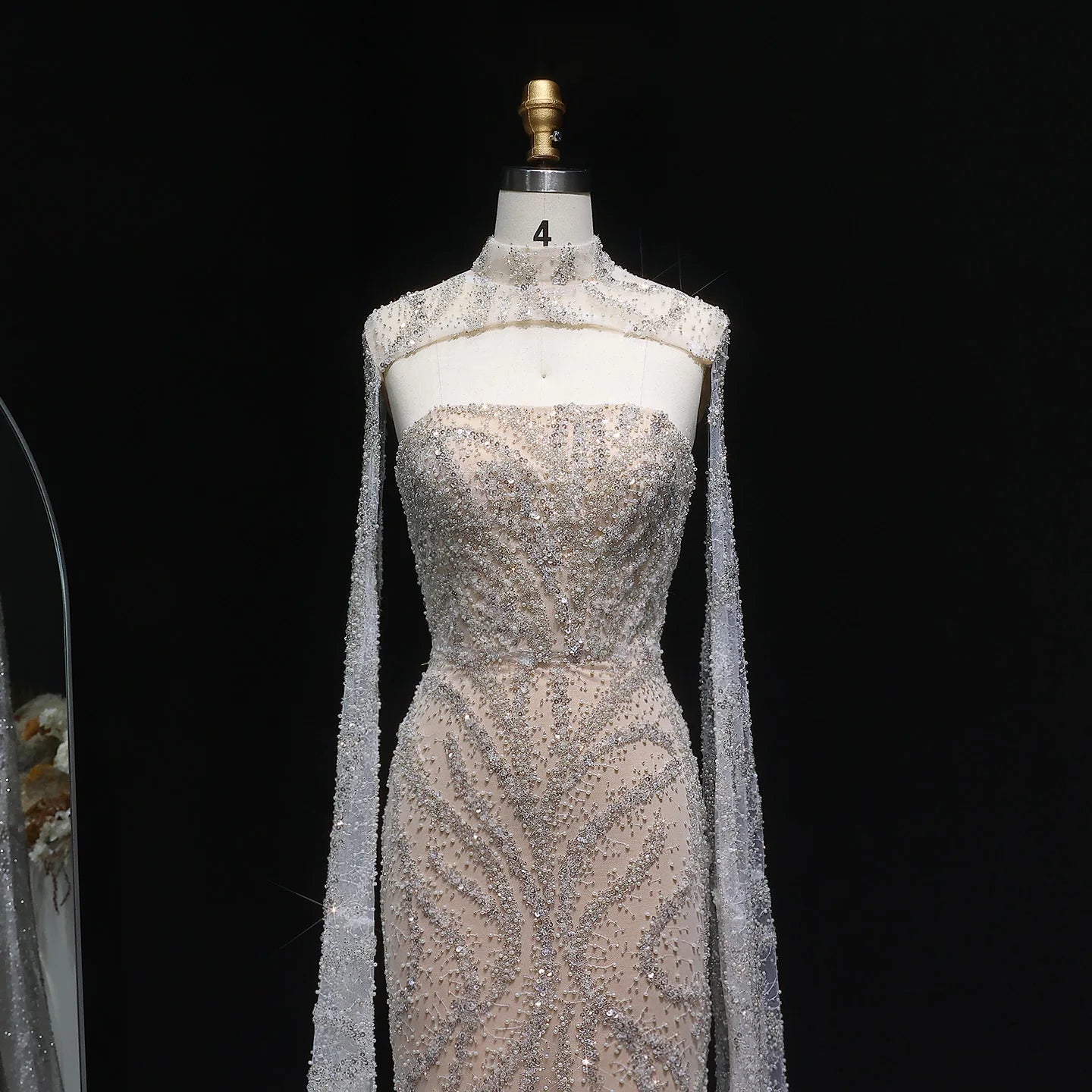Sharon Said 2026 Luxury Evening Party Gowns Women' s Wedding Prom Dresses with Flowing Sleeves Elegant Mermaid SS663 Customized