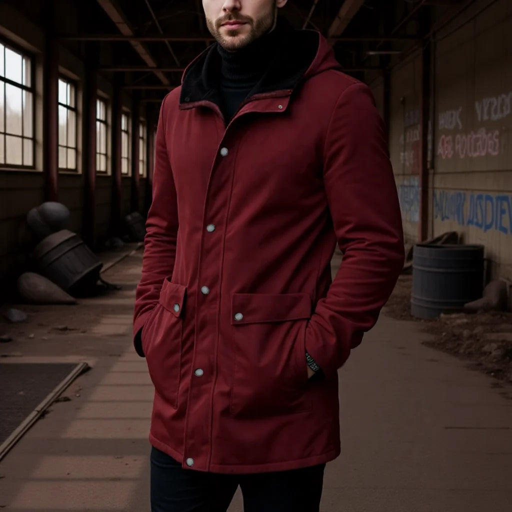 Long Zippered Casual Trench Coat