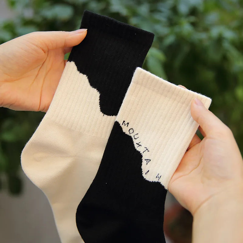 Asymmetrical Street Style Crew Socks