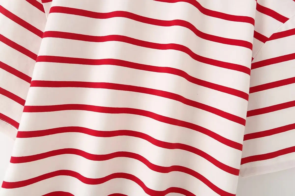 Striped Cotton Summer Tee Women