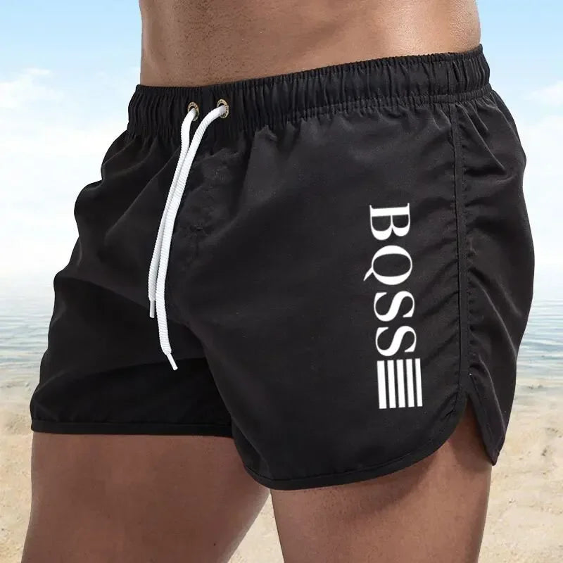 Summer Shorts Men Fast Drying Swim Shorts Breathable Net Fast Drying Surf Beach Pants Men's Fitness Pants Elastic Waist Shorts