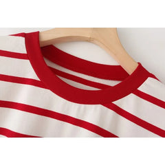 Striped Cotton Summer Tee Women