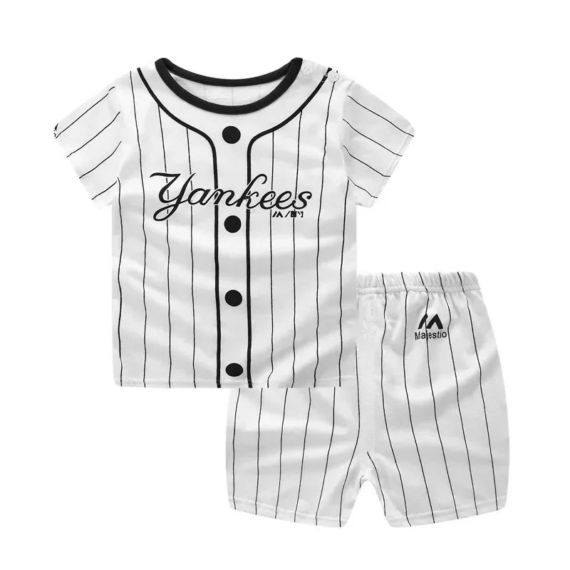 Plaid Summer Baby Outfit Set