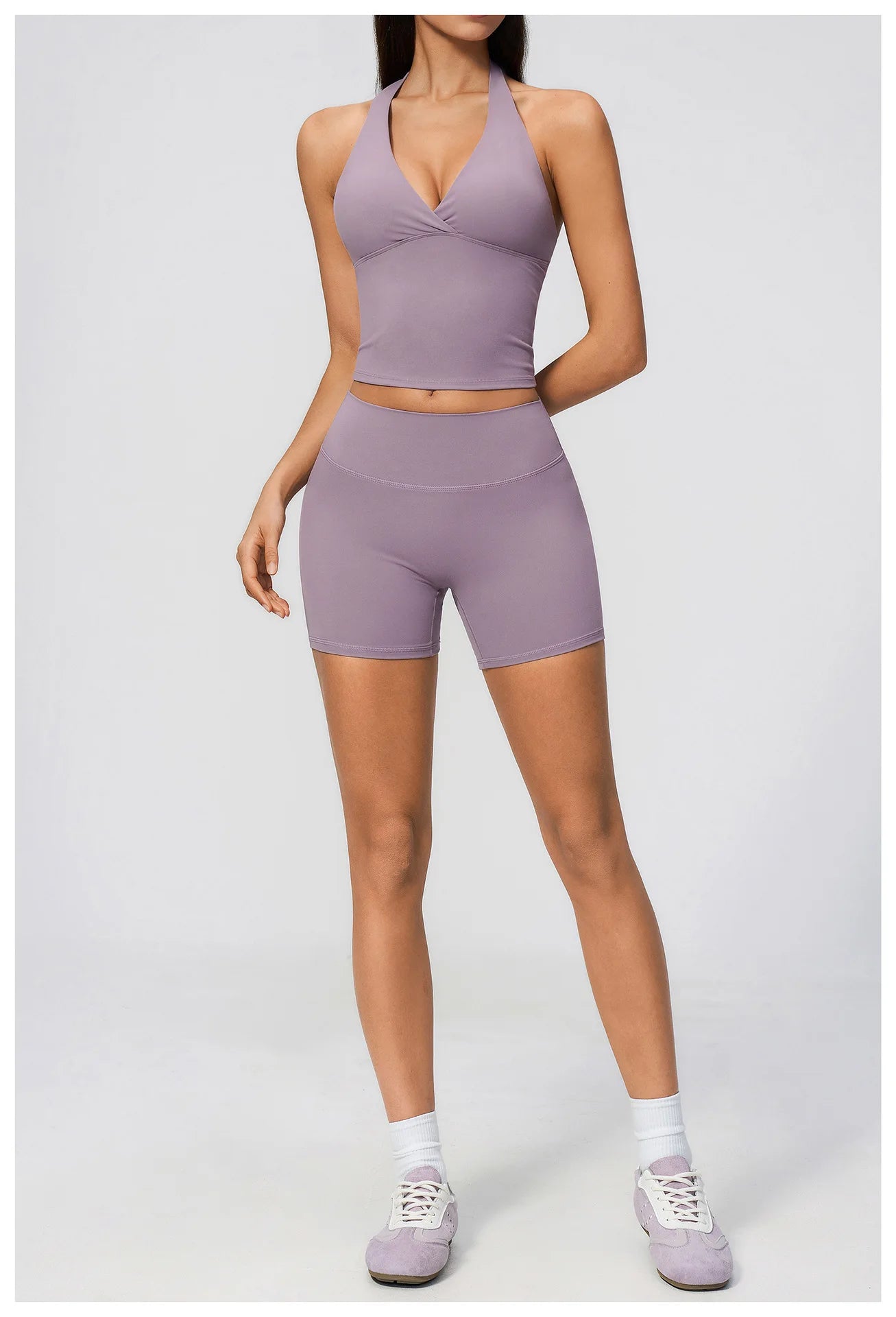 Yoga Outfit Set Fitness Two-Piece Set With No Embarrassing Lines Butt-Lifting Running Shorts Leggings Yoga Suit Athletic Wear