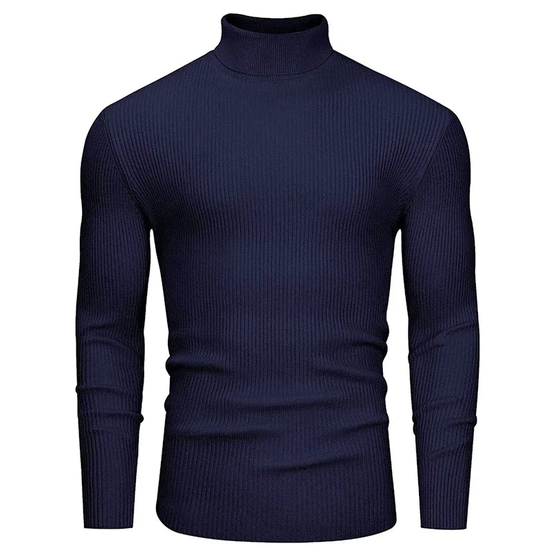 Slim Fit Turtleneck Knit Pullover