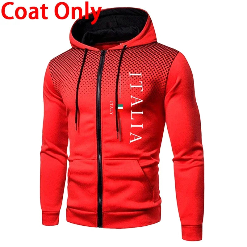 Autumn Winter Popular Men's Tracksuit Zipper Hoodie and Sweatpants Urban Casual Sporty Jogging Suit Male Daily Training Outfits