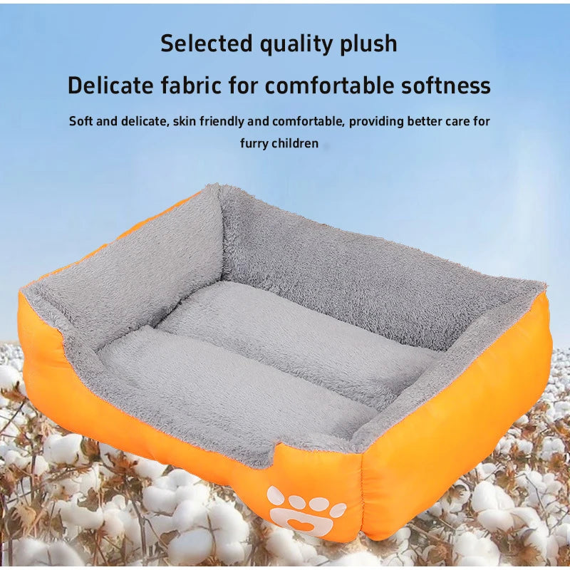 Pet Large Dog Bed Warm House Sleeping Bed Long Hair Plush Cat Dog Mat Warm Cushion Washable Soft Kennel Bed for Indoor Pets