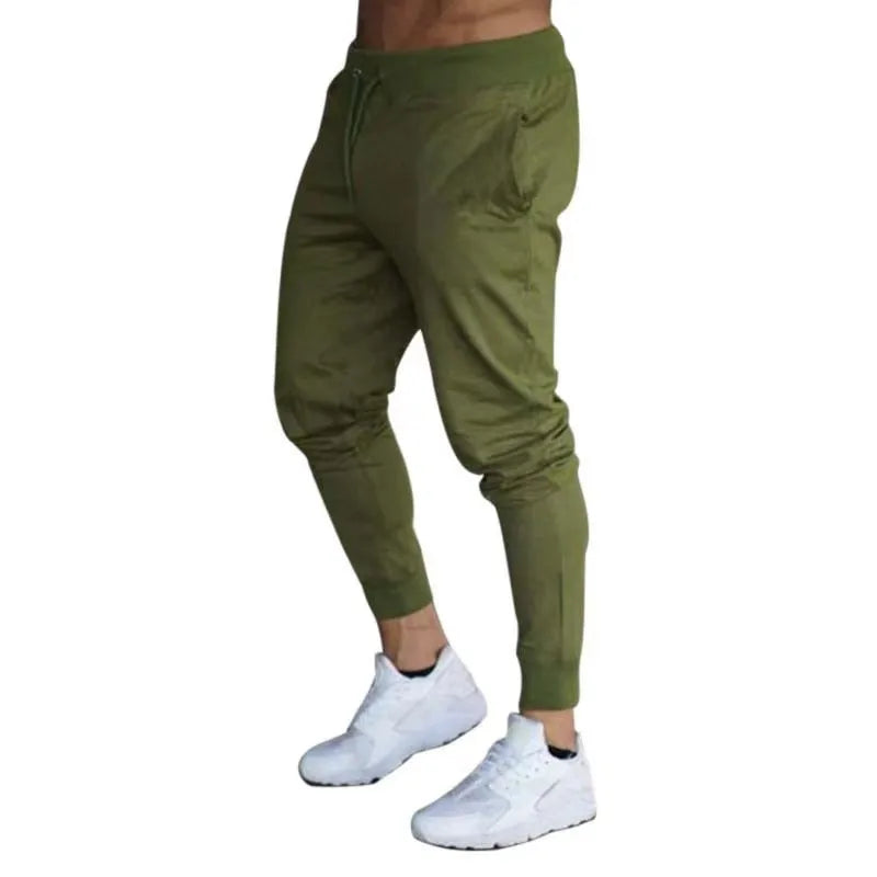 Fitness Muscle Gray Jogging Pants Solid Running Pants Men Sport Pencil Pants Men Cotton Soft Bodybuilding Joggers Gym Trousers