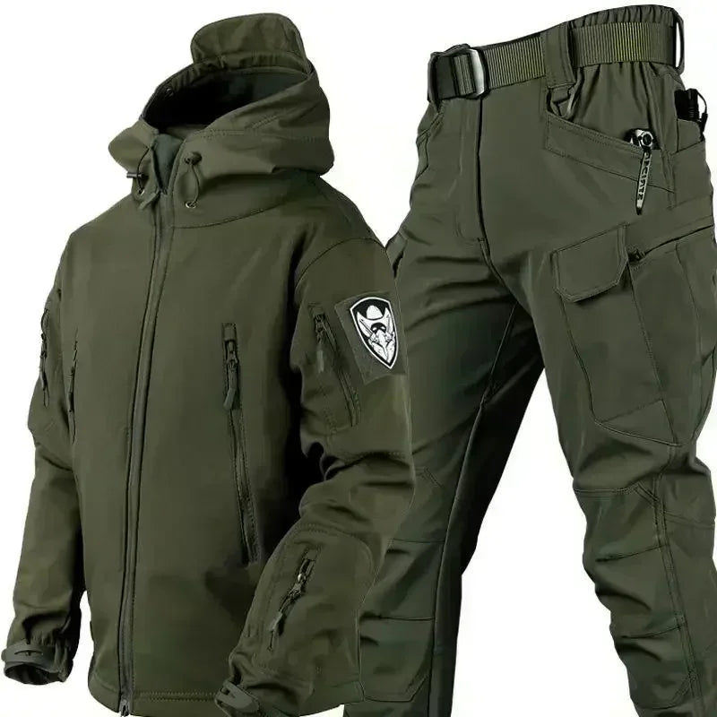 Winter Autumn Fleece Thermal Waterproof Suit Men Jacket Tactical Outdoor Fishing Hiking Camping Tracksuits Coat