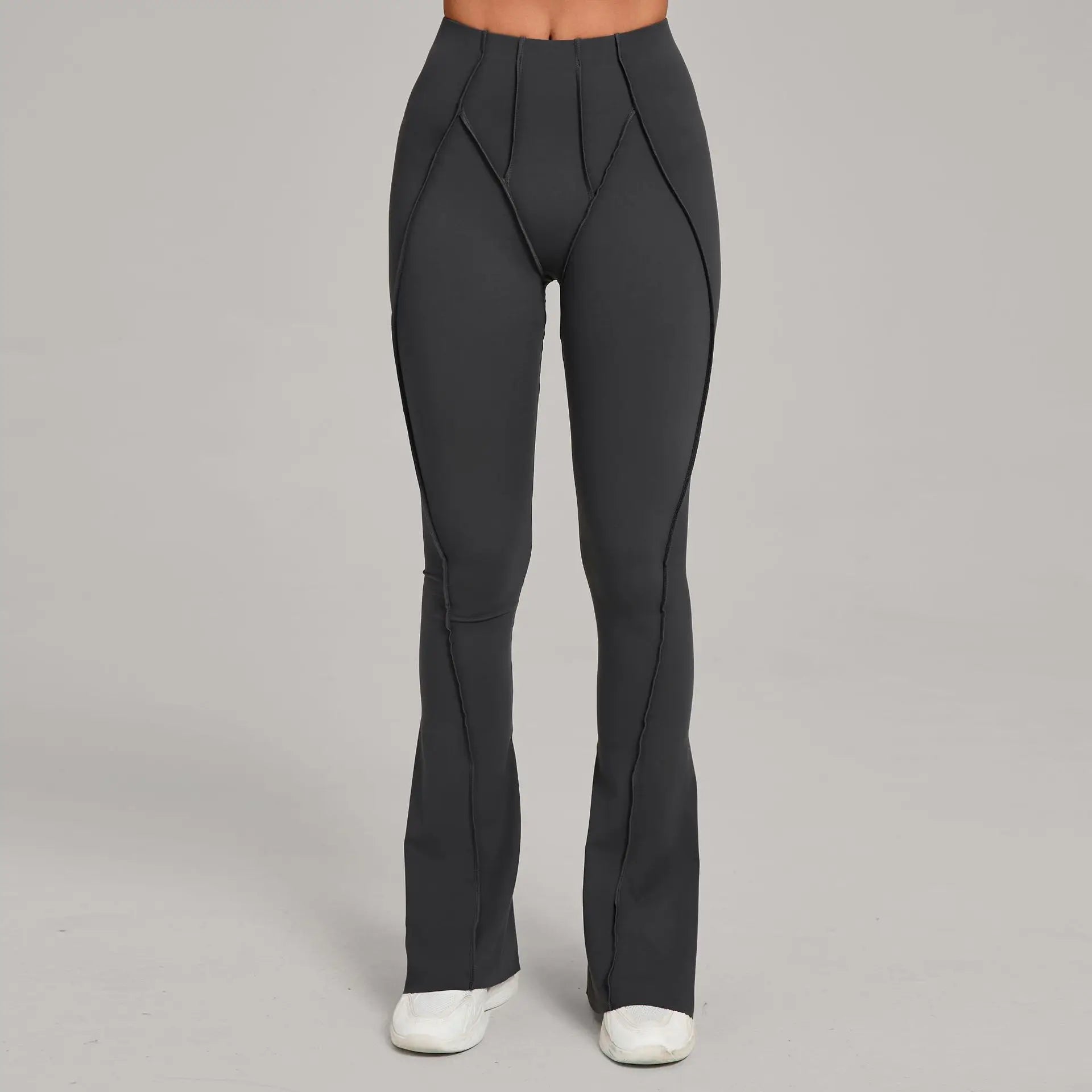 Gym Workout Women's Wide-Leg Tight-Fitting Hip-Lifting Yoga Flared Pants Dance High-Waist Flared Casual Outdoors Sports Trousers