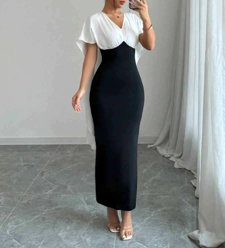 TITLE: Sophisticated Style Color Block Dress