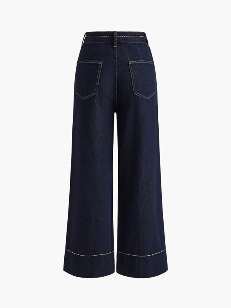 Autumn Wide Leg Denim Jeans