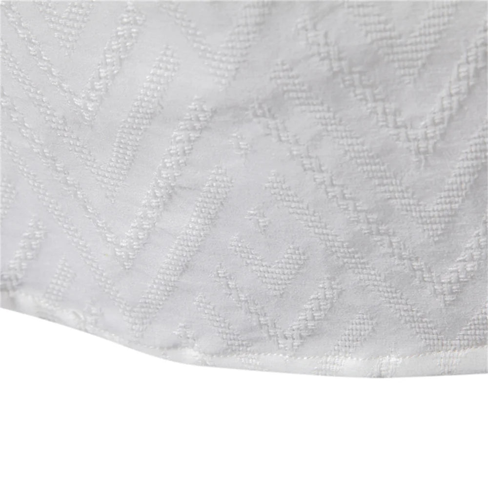Solid Cotton Half Button Shirt