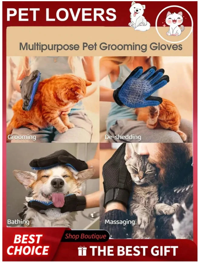 2-in-1 Deshedding Glove Bath Set