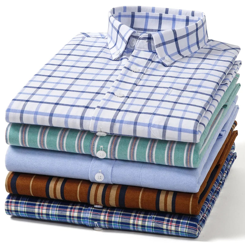 Pure Cotton Oxford Slim Shirt