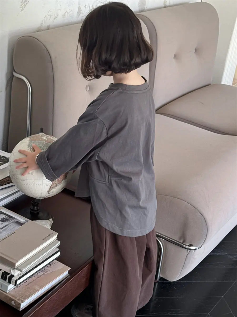 Kids Solid Long Sleeve Tee