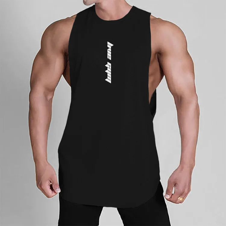 Men's Gym Clothing Summer Casual Tank Top Bodybuilding Sleeveless Shirt Sports Quick Dry Fitness Vest Workout Running Undershirt
