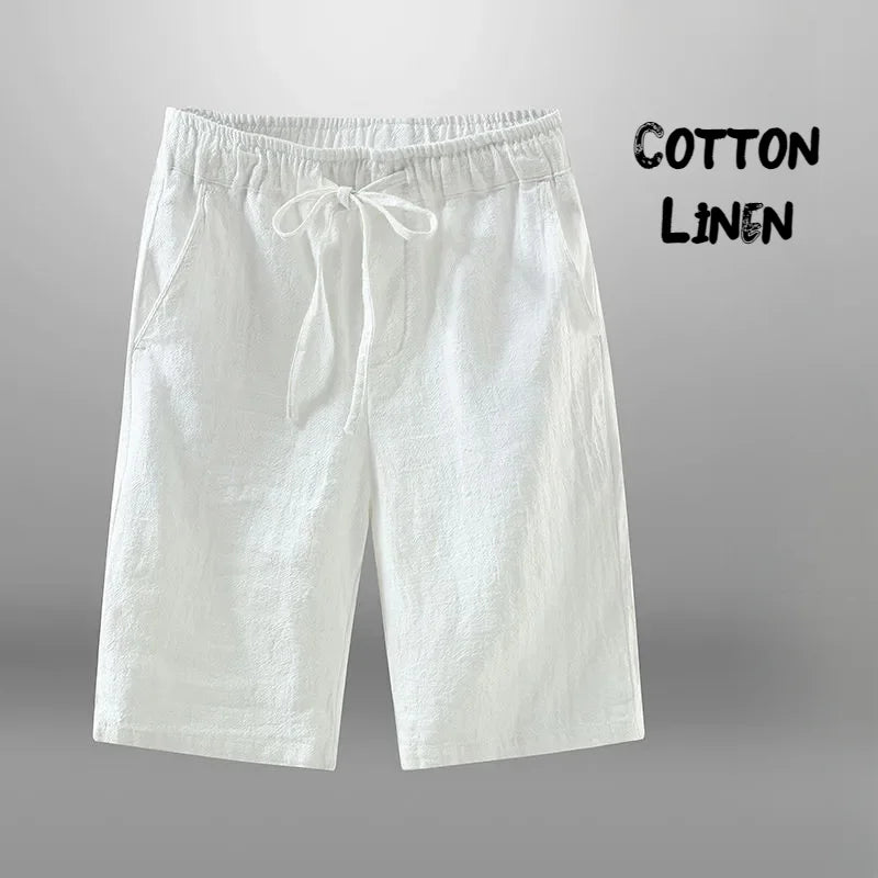 Cotton Linen Casual Beach Shorts