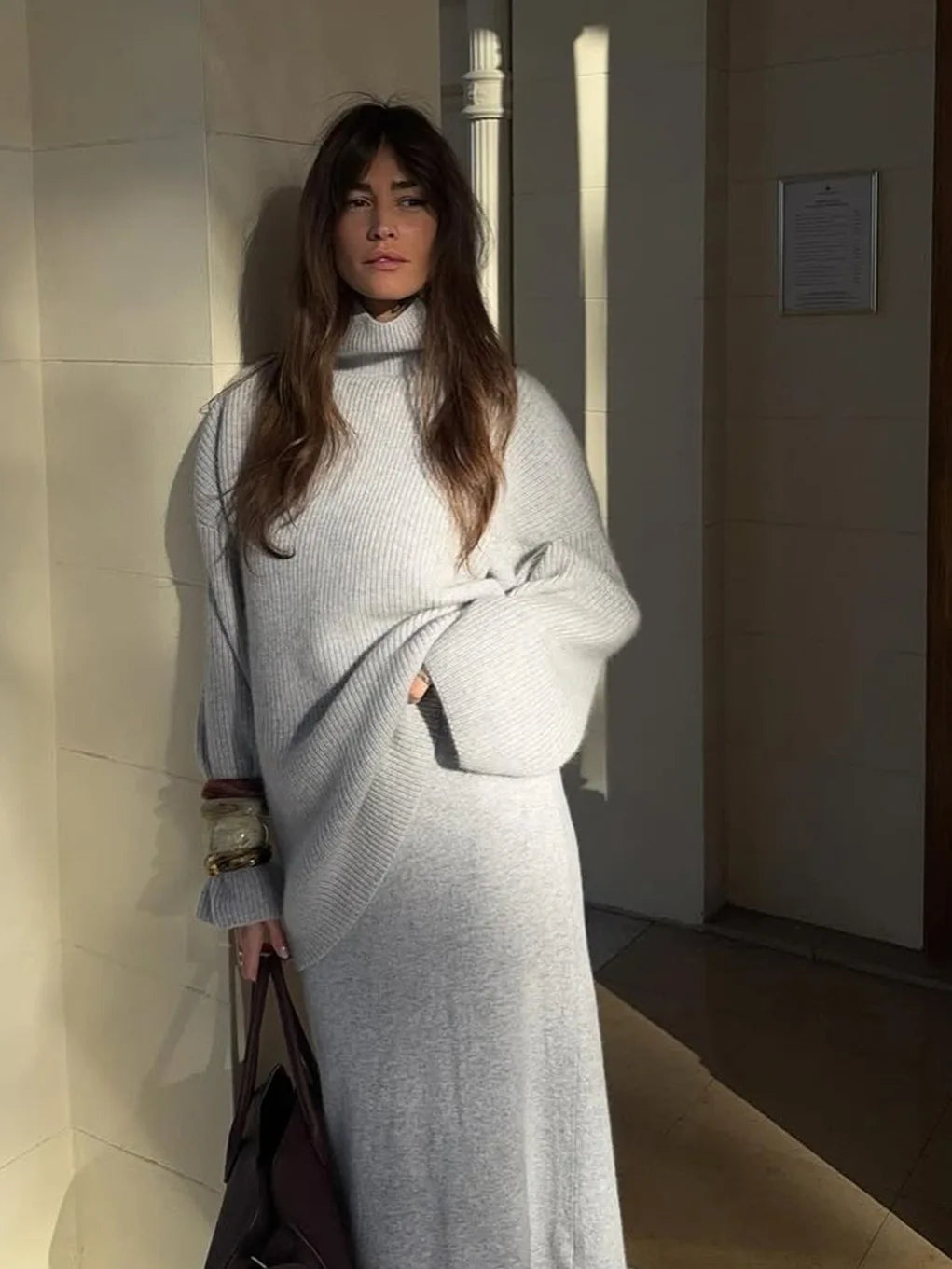 TOSSY High-Neck Knit Pullover