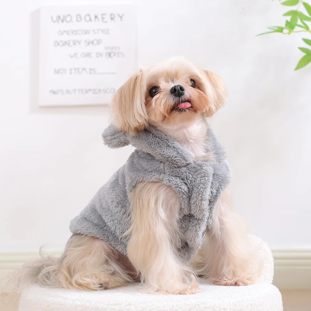 Cozy Fleece Pet Hoodie Coat