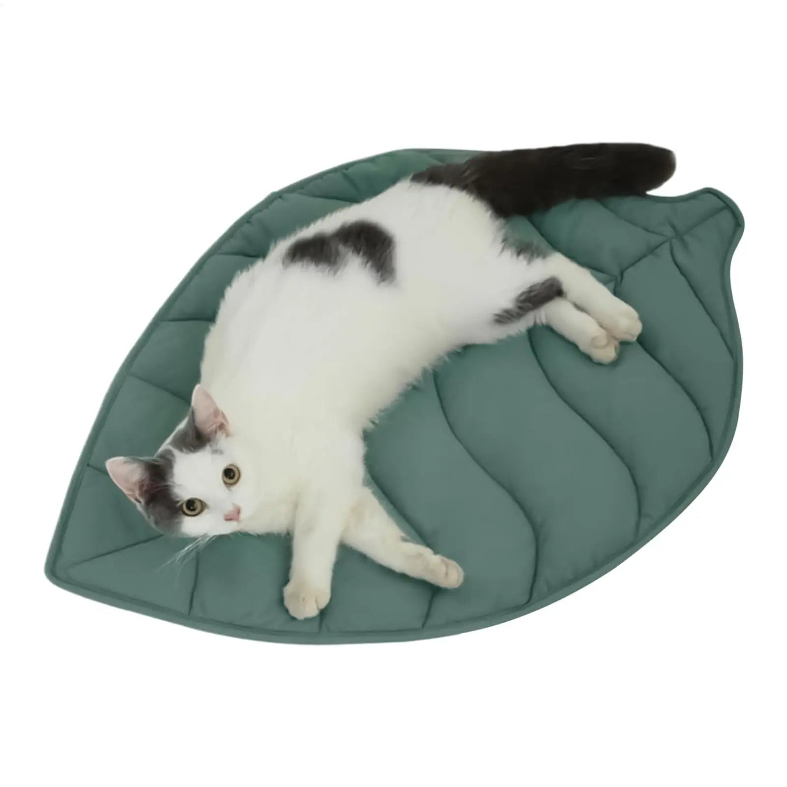 Leaves Shaped Pet Bed Reversible Soft Washable Non Slip Cushion For Cats Dogs Indoor Travel Camping Comfortable Cozy Cooling Mat