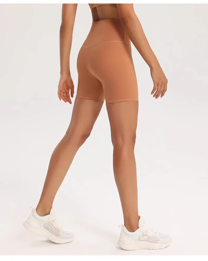 High Waist Naked Feeling Yoga Shorts for Women Fitness Running Shorts Cycling Sports Leggings Summer Workout Gym Running Shorts