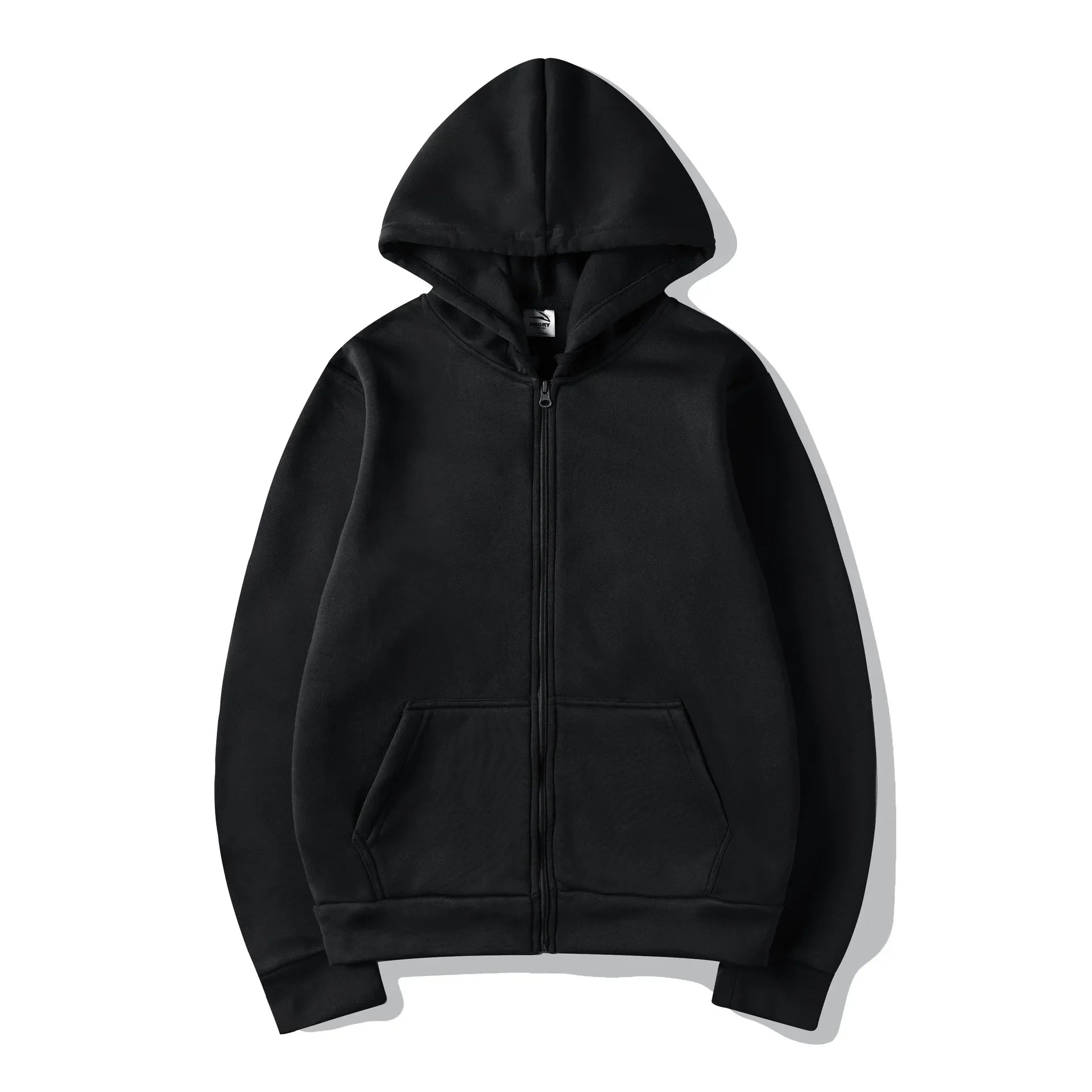 Men’s High Street Solid Zip-Up Hoodie