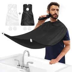 Men's Beard Shaving Bib - Clean Cape for Shaving and Grooming - Ideal for Care and Hygiene