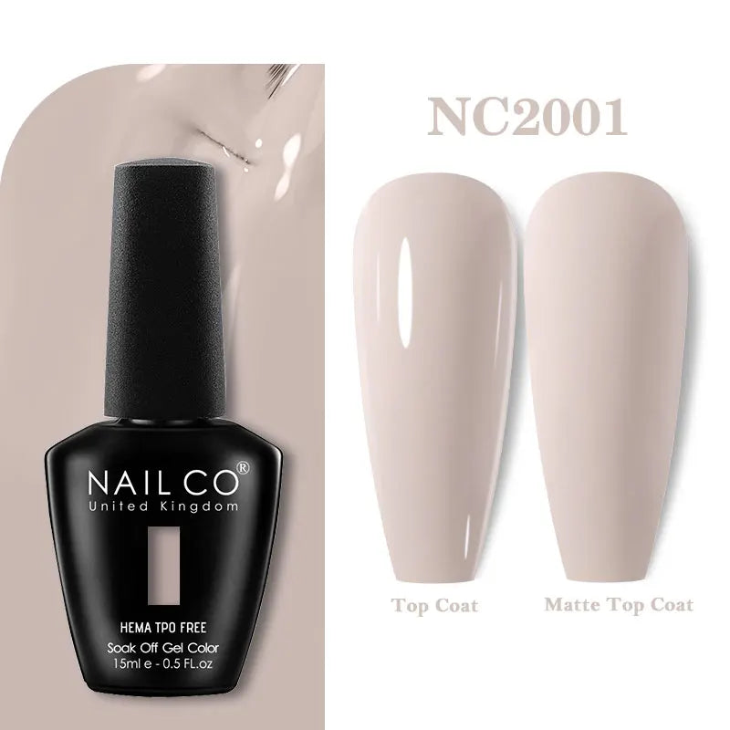 NAILCO 333 Colors Gel Nail Polish Semi Permanent Varnishes Nails Art Design Hybrid Soak Off Top Base Coat UV Gel Manicure 15ml