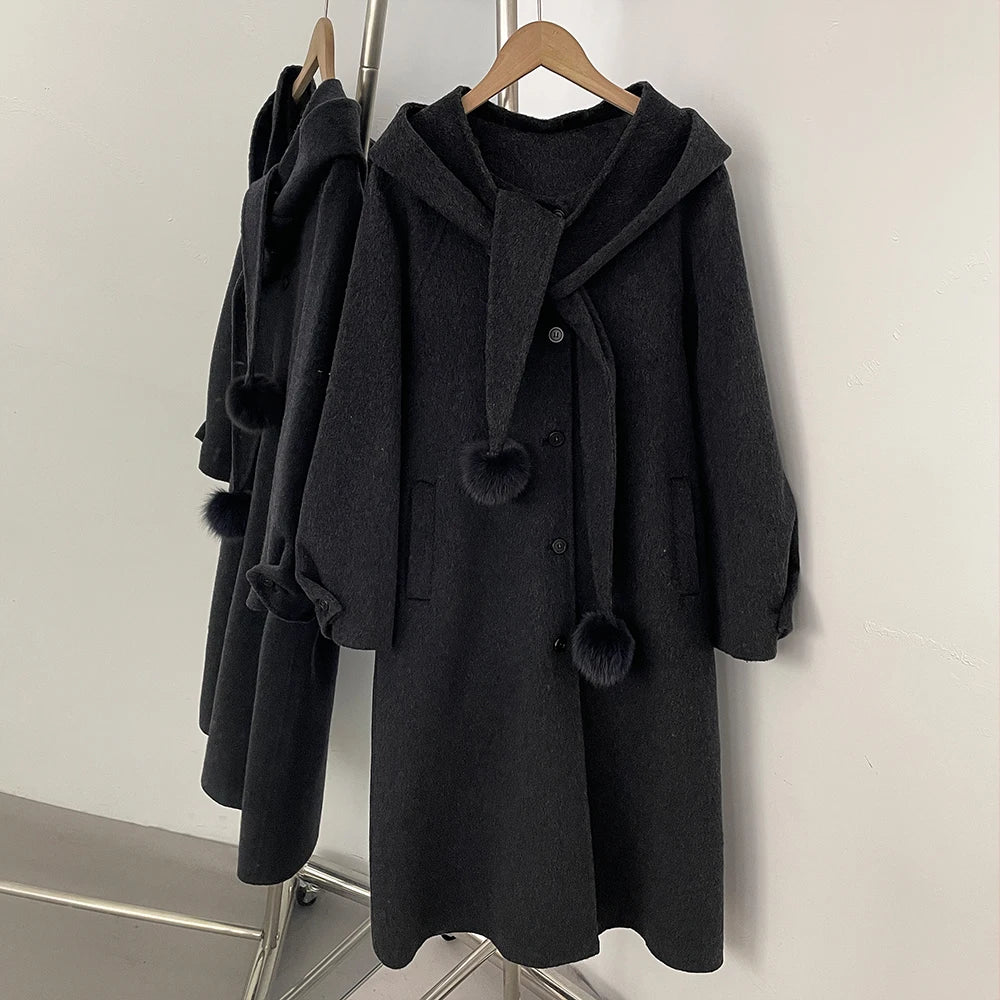 Korean Fur Wool Winter Coat