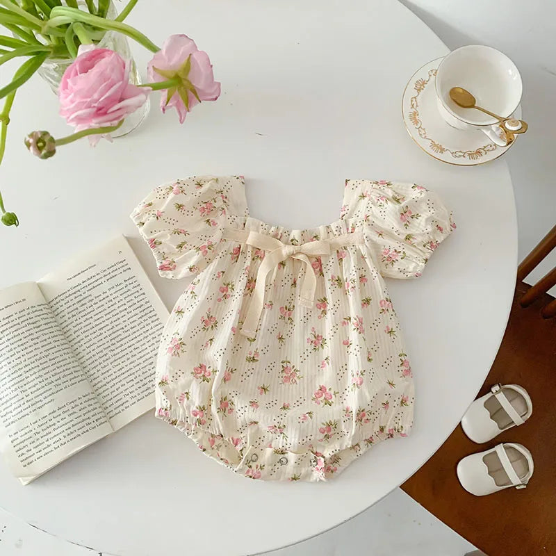 Floral Summer Baby Girl Romper